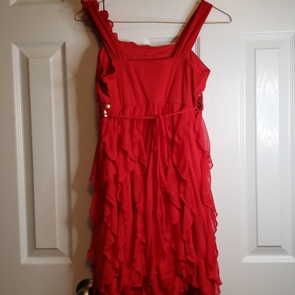 Red Ruffle Dress - Picture 4 of 6